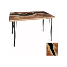 Premıum Mutfak Masası 70x120 Esb Werzalit, Wermodin Ve Allzalit Tabla - Epoxy Çok Renkli