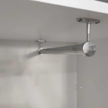 Dolap İçi 30 Cm Krom Yuvarlak Askı Borusu Askı Borusu +flanş+vida Diğer