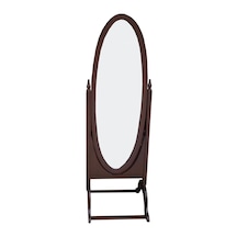 Oval Ahşap Kayın MDF İskelet Parlak Siyah Lake Boya Ayna Kutu sevk El Yapımı Boy Aynası Siyah