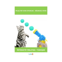 Peluş Top Fırlatan İnteraktif Kedi Oyuncağı 31 Parça