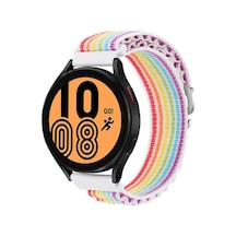 Watch 20mm Kr410 Kumaş Kordon - Gökkuşağı Ahşap