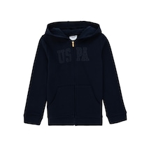 U.S. Polo Assn. Kız Çocuk Lacivert Kapüşonlu Basic Sweatshirt 50292507-VR033