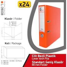 Laçin Klasör Turuncu Geniş 24 Adet 1 Koli