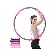 1500 Gr Hula Hoop Egzersiz Çemberi +5'li Latex Direnç Bandı, Tek Ebat, 1500hlpp, Pembe Çok Renkli