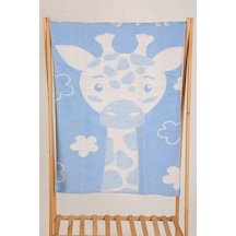 Yumuşak Bebek Çocuk Battaniyesi Mevsimlik 90x100 Cm Mavi