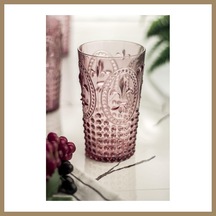 Bezos Akrilik Mürdüm Tekli Uzun Bardak & Su Meşrubat Bardağı 750 Ml Büyük Boy & Cam Değildir 22
