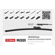 Silecek - 388 - Süpürgesi Muz Tipi 450mm Multi Adaptörlü - Shopılke - Ergonomik