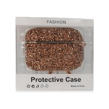 Airpods Pro 2 2.nesil Mira Taşlı Kılıf - Rose Gold