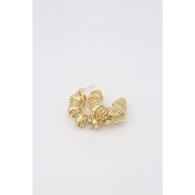Vıp Küpe 14 K-17152 30mm Çok Renkli