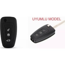 Ford Uyumlu Fiesta Uyumlu Kuga Focus C-Max Silikon Anahtar Koruma Kılıfı