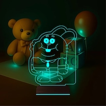 Luvivia Çocuk Odası Çizgi Film Tavşan 3d Lamba - Masa Gece Lambası Şeffaf