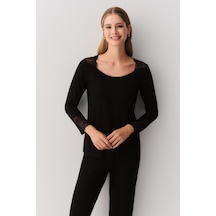 SUWEN Dragon Pijama Takımı Siyah
