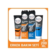 Men Erkeklere Özel Tüy Dökücü Krem Hassas Ciltler 200ml + Normal Ciltler Tüy Dökücü Krem 200 Ml