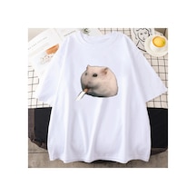 Tarzsokak Beyaz Sevimli Hamster Meme Grafik
