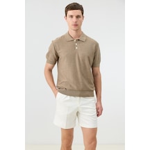 Antioch Dokulu Polo Yaka Triko Erkek T-shirt Bej