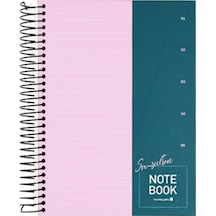 Morning Glory 10000 Çizgili Defter 26x19 Cm Pembe 11131-88964