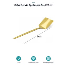 Metal Servis Spatulası - Gold - 27 Cm Altın