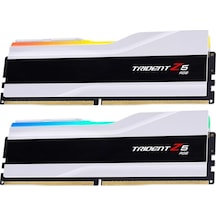 Gskill F5-6000J3636F32GX2-TZ5RW 64 GB (2x32) Trident Z5 RGB Beyaz 6000 MHz CL36 DDR5 Ram
