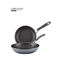 Circulon 2'li Kızartma Tava Seti 22 Cm + 26 Cm siyah