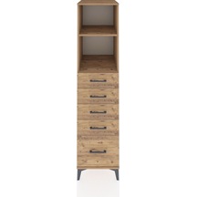 Kronos Dolap 2 Raflı 5 Çekmeceli 44x59x182 Çam-çam Çam