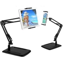 Telefon Tripodu 360 Derece Ayarlanabilir Masaüstü Süspansiyonlu Masaüstü Tablet Telefon Tutacağı Akrilik Siyah