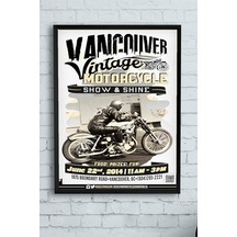 Pster13845 Vintage Motorbike Motorsiklet Çerçeveli Tablo 40x50cm