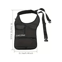 Globalbloom 1 Adet Erkek Hırsıza Dayanıklı Koltuk Altı Çantası Tablet Cebi Kartlık Siyah Siyah 1 Adet