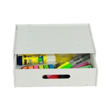 Evene Gizli Çekmece Organizer Masa Altı Saklama Kabı Beyaz Renk Model 1 Egizlicekmece1 Genel