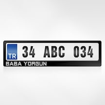Kişiye Özel Baba Yorgun Yazılı Plakalık 254897394