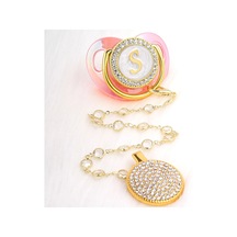 Altın Emzik Boncuk Bling Rhinestone Emzik Klipsi Prenses Bling Bpa  Sil Smt090-s Smt090-s