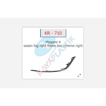 Sis - 910 - Far Çerçevesi Çıtası Krom Sağ Sedan Model - Edntrend - Megane 4