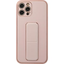 Apple İphone Uyumlu 12 Pro Kılıf Coco Deri Standlı Kapak - Pembe Çok Renkli