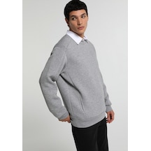 Colin's Colins Relaxed Fit Yuvarlak Yaka Düz Erkek Gri Sweatshirt Cl1081230 Q1.v2 Mga Gri Melanj