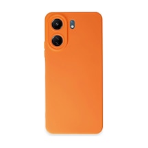 Herşeytrend Xiaomi Redmi 13c Kılıf Nano İçi Kadife Silikon - Turuncu Çok Renkli