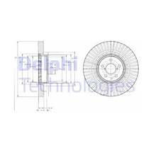 DELPHI BG9105 FREN DİSKİ (5D 315,8MM) SUBARU FORESTER LEGACY IV 0