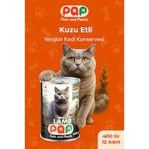 Pets And Plants Kuzu Etli Yetişkin Kedi Konservesi 12 x 400 G