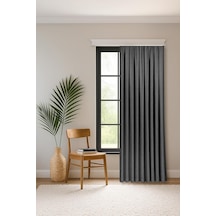 Gauze Fabric Design Safir Kadife Dokulu Antrasit Ekstrafor Büzgülü Keten Dokulu Yüksek Kaliteli Tek Kanat Fon Perd Diğer