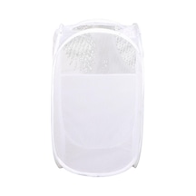 Suntek Çamaşır Sepeti Polyester Taşınabilir Elbise Beyaz