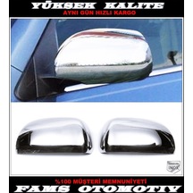 Toyota Uyumlu Rav4 Krom Ayna Kapağı 2 Parça. 2005-2012 Paslanmaz Çelik