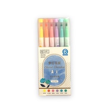 Secret Garden Çift Uçlu Fosforlu İşaretleme Kalemi 6 Renk