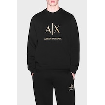 Armani Exchange Logolu Pamuklu Regular Fit Bisiklet Yaka Sweat Erkek Sweat Xm003551 Af20150 Uc001 Siyah