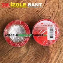 3M 18Mm İzole Bandı Elektrik Bandı 10Mt Kanal Bant Kırmızı 2Ad