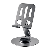 Alüminyum Katlanabilir 360 Dönebilen Telefon Ve Tablet Tutucu Bracket Stand Füme