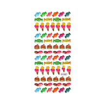 Işıltılı Sticker Kabartmalı Stiker Defter Planlayıcı Etiket Dfh002 -18x9cm - Şeker Dondurma
