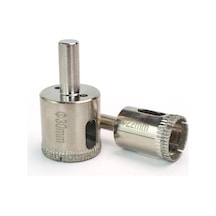 Mermer Granit Fayans Porselen Cam 22mm 30mm Yuvarlak Delme Pancı Elmas Uçlu Delik Açma Karot Ucu 2li