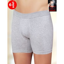 Erkek Gri Likralı Boxer 6 Lı Paket Me031 Gri Erkek Gri Likralı Boxer 6 Lı Paket Me031 Gri