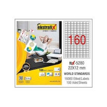 Ekstrafix Laser Etiket 100 Yp 22x12 Laser-copy-ınkjet Fix-5280 Diğer