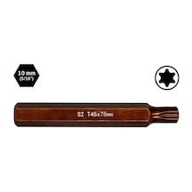 6568 Uzun Torx Bits Uç T45x75 Mm 10 Mm Saplı