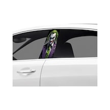 Araç Kapı Direk Kaplama Folyosu Yeşilli Joker Desenli Sağ Sol Takım 2 Adet - 22x50 Cm
