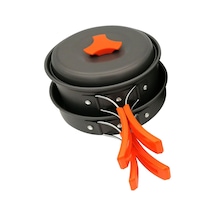 Katlanır Kamp Tencere Seti Turuncu Diğer